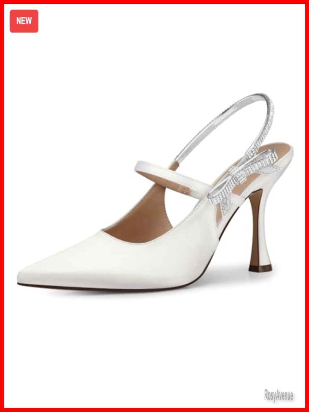 Kitten Heel Rhinestone Bow Bride Pumps Wedding Prom High Heels